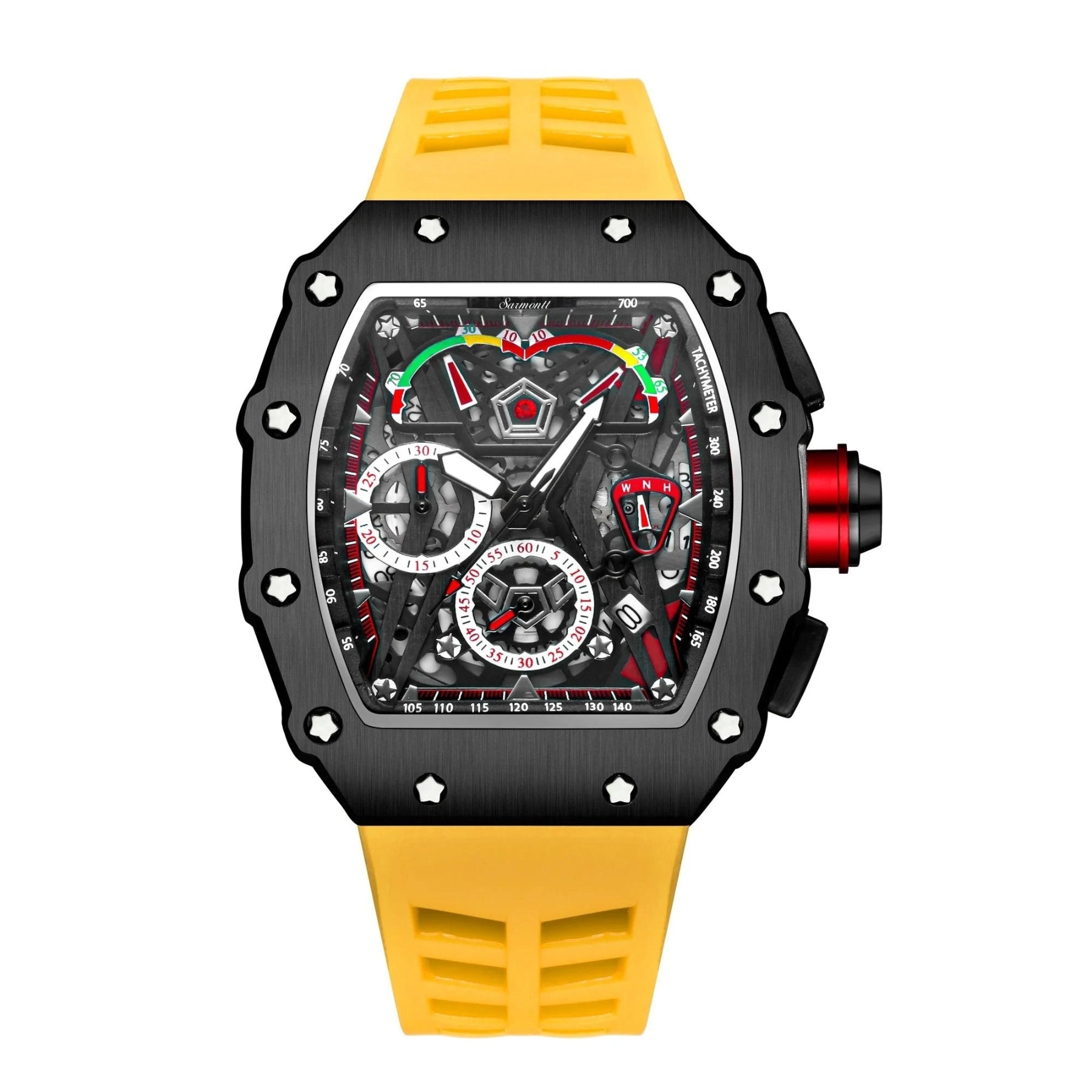 Robuste Herren Uhr mit wasserdichtem Design und sportlichem Zifferblatt.
