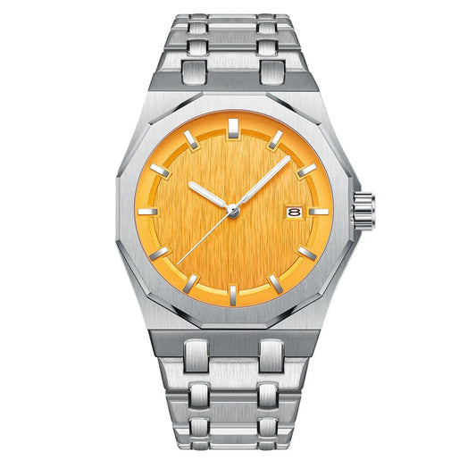 Sarmontt Belmont Men's Automatic Watch in Orange with Elegant Design